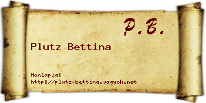 Plutz Bettina névjegykártya